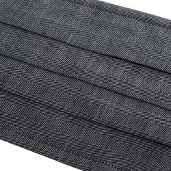 Collars & Cuffs Non-Medical Handmade Grey Herringbone Face Mask (Available for UAE Customers Only)