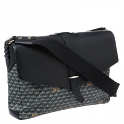 Faure Le Page Black/Grey Canvas and Leather Express 36 Bag