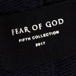 Fear of God Fifth Collection Navy Blue Cotton Hooded Sweatshirt L