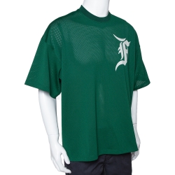 Fear of God Green Mesh Jersey Oversized T-Shirt S