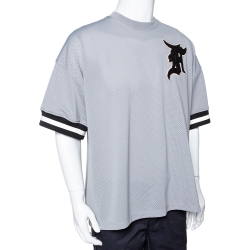 Fear of God Grey Mesh Baseball Jersey Oversized T-Shirt M