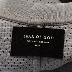 Fear of God Grey Mesh Baseball Jersey Oversized T-Shirt M