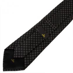 مملوكة مسبقًا Fendi Black Silk Embroidered Tie