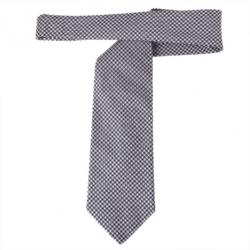 Pre Owned Fendi Black and White Embroidered Tie