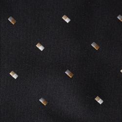 Pre Owned Fendi Black Silk Embroidered Tie