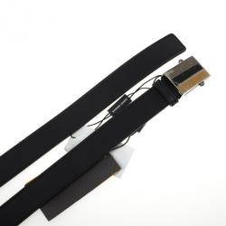 مملوكة مسبقًا Fendi Black Leather Striped Enamel Sliding Buckle Belt Size 36