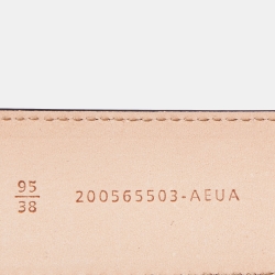 Pre Owned Fendi Black Leather Buckle Belt 95CM