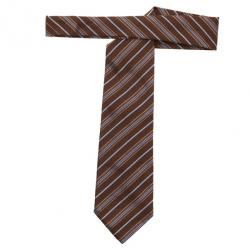 Fendi Brown Striped Silk Tie