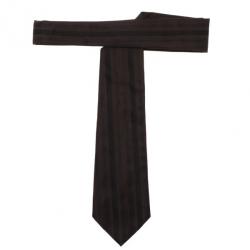 Fendi Black Striped Silk Tie