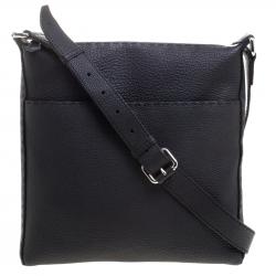 Fendi Black Selleria Leather Messenger Bag