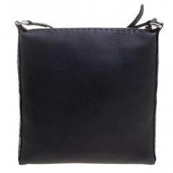 Fendi Black Selleria Leather Messenger Bag