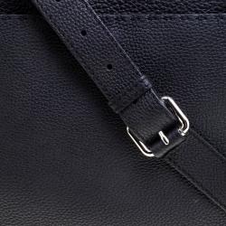 Fendi Black Selleria Leather Messenger Bag