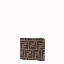 Pre Owned Fendi Two Tone Zucca Leather Bifold Wallet