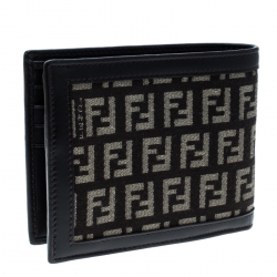 Fendi Tobacco Zucchino Canvas Bi-Fold Wallet