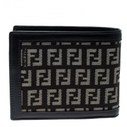 Fendi Tobacco Zucchino Canvas Bi-Fold Wallet