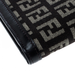 Fendi Tobacco Zucchino Canvas Bi-Fold Wallet