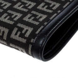 Fendi Tobacco Zucchino Canvas Bi-Fold Wallet