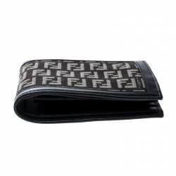 Fendi Tobacco Zucchino Canvas Bi-Fold Wallet