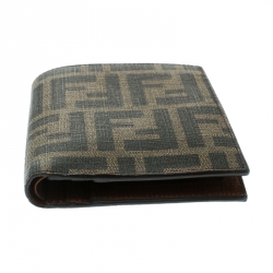 Fendi Tobacco Zucca Coated Canvas Bifold Wallet