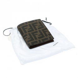 Fendi Tobacco Zucca Coated Canvas Bifold Wallet