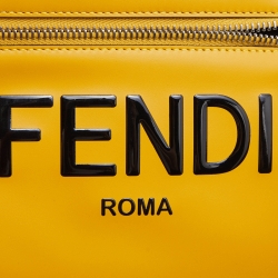 Pre Owned Fendi Khaki Green Nylon Peekaboo ISeeU Bag