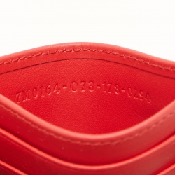 Pre Owned محفظة بطاقات فندي مونستر أيز جلد أحمر/أسود