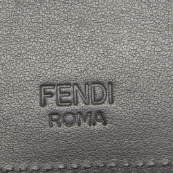 Pre Owned محفظة بطاقات فندي مونستر أيز جلد أحمر/أسود