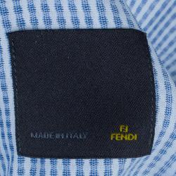 Fendi Light Blue Check Shirt EU40