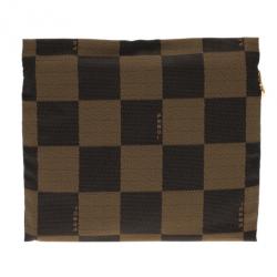 Pre Owned Fendi Brown Checkered Vintage Pouch