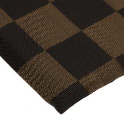 Pre Owned Fendi Brown Checkered Vintage Pouch