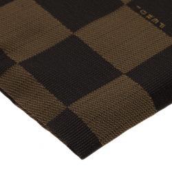 Pre Owned Fendi Brown Checkered Vintage Pouch