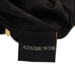 Pre Owned Fendi Brown Checkered Vintage Pouch