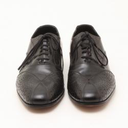 Fendi Black Brogue Lace Up Men Oxfords Size 42