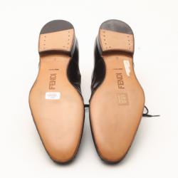 Fendi Black Brogue Lace Up Men Oxfords Size 42