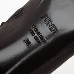 مملوكة مسبقًا Fendi Brown Satin Ankle Booties Size 38
