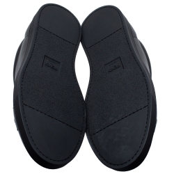 مملوكة مسبقًا Fendi Black Leather Low Top Sneakers Size 43