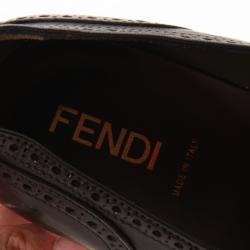 Fendi Black Brogue Men's Loafers Size 43