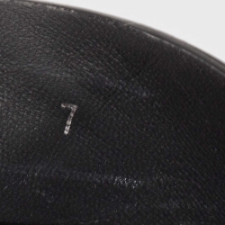 Fendi Black Leather Crisscross Flat Slides Size 41