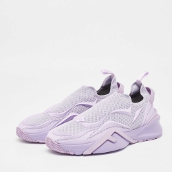Fendi Purple Mesh and Leather Flow Slip On Sneakers Size 41