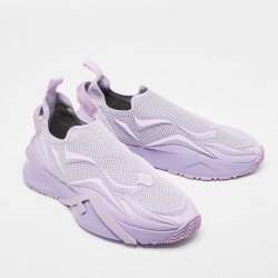 Fendi Purple Mesh and Leather Flow Slip On Sneakers Size 41