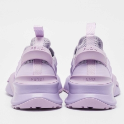 Fendi Purple Mesh and Leather Flow Slip On Sneakers Size 41