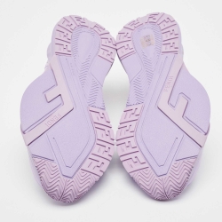Fendi Purple Mesh and Leather Flow Slip On Sneakers Size 41