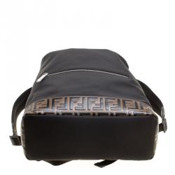 Pre Owned Fendi Black Nylon Zaino Santander Backpack