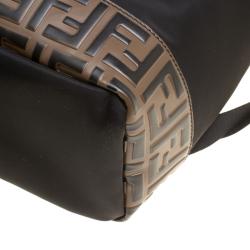 Pre Owned Fendi Black Nylon Zaino Santander Backpack