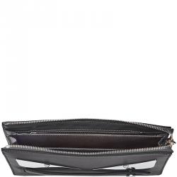 Fendi Black Leather Bag Bugs Eyes Clutch