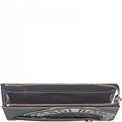 Fendi Grey Romano Leather Clutch