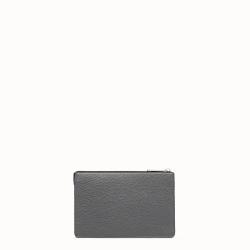 Fendi Grey Romano Leather Clutch