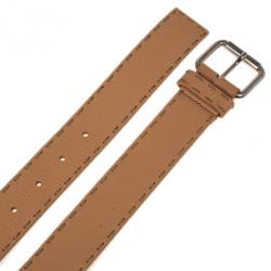 Fendi Beige Leather Belt 105CM