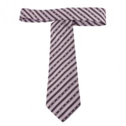 مملوكة مسبقًا Fendi Striped Silk Tie