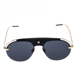 Pre Owned Dior Gold/Black Evolution Aviator Sunglasses